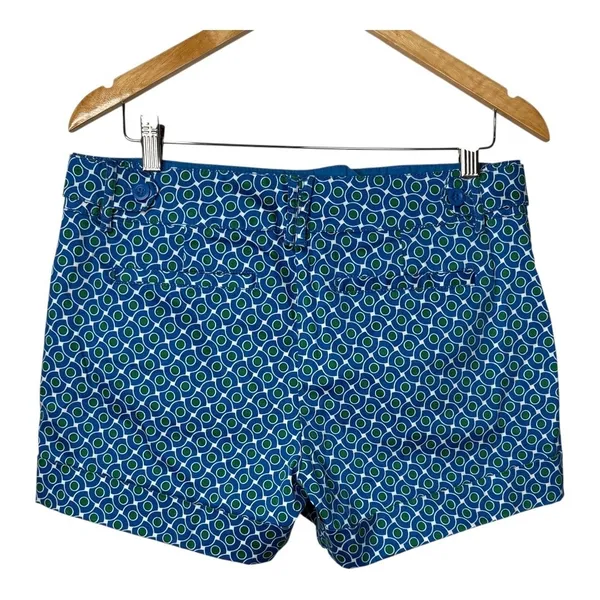New York & Company Shorts Womens 8‎ Blue Green Geo Print Cotton Stretch Casual - Image 3