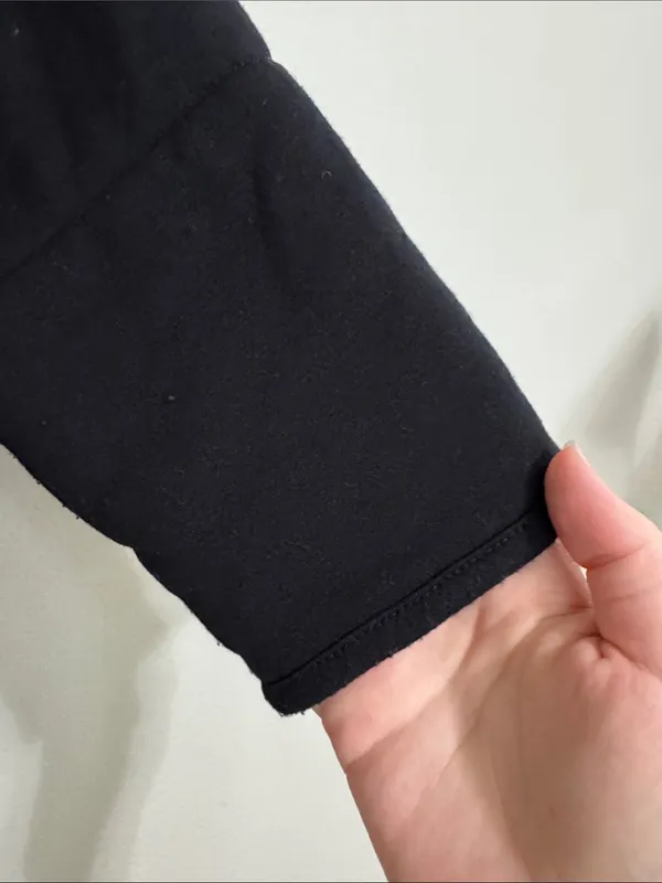 Three Dots Black Quilted Jacket with Stand-up Collar size XS - Image 7
