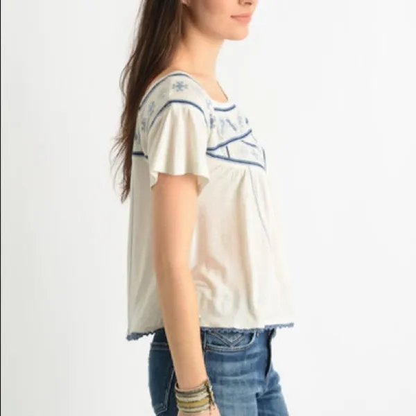 ✨ Free People Muse Embroidered Tee✨ - Image 2
