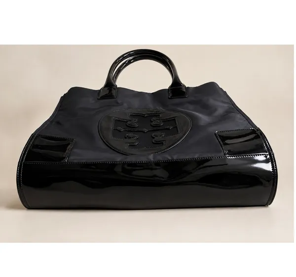 Tory Burch Ella Black Nylon Tote - Image 8