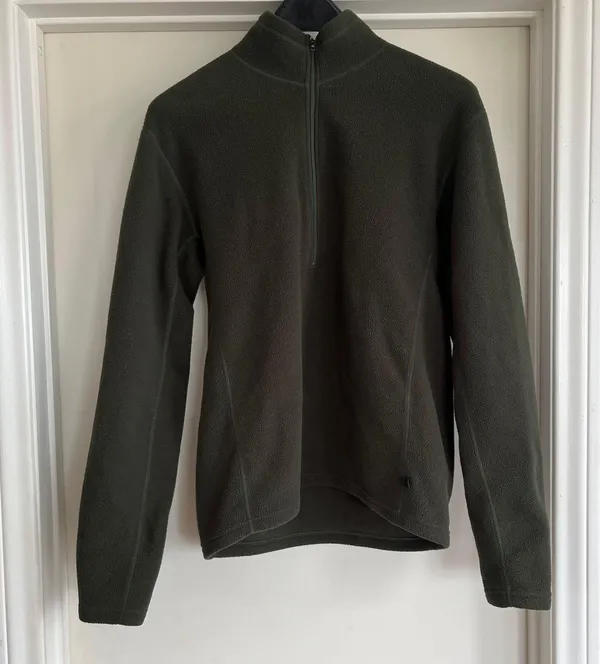 REI Vintage Green Fleece Quarter Zip - Image 2