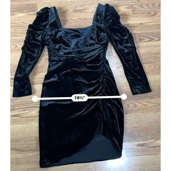 Veronica Beard Toki Black Velvet Long Sleeve Mini Dress Women’s Size 4 - Image 9