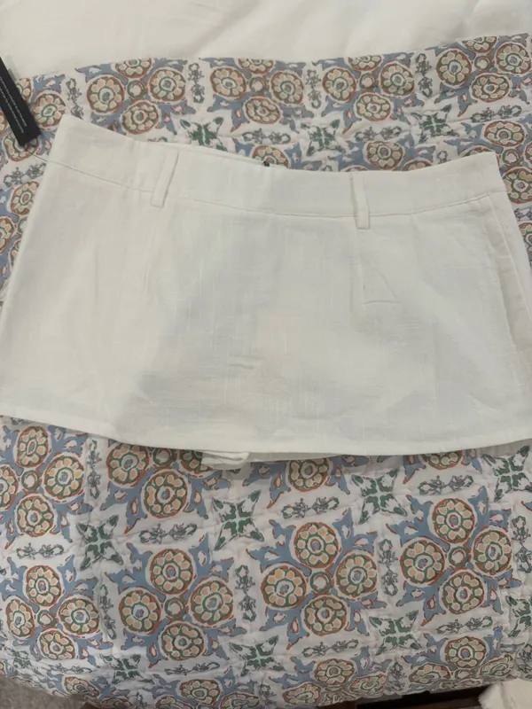 White fox mini skirt - Image 3