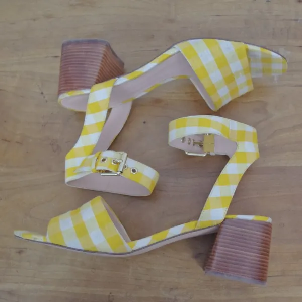 J Crew Strappy Stipe Sandal Style Heels Size 9.5 - Image 5