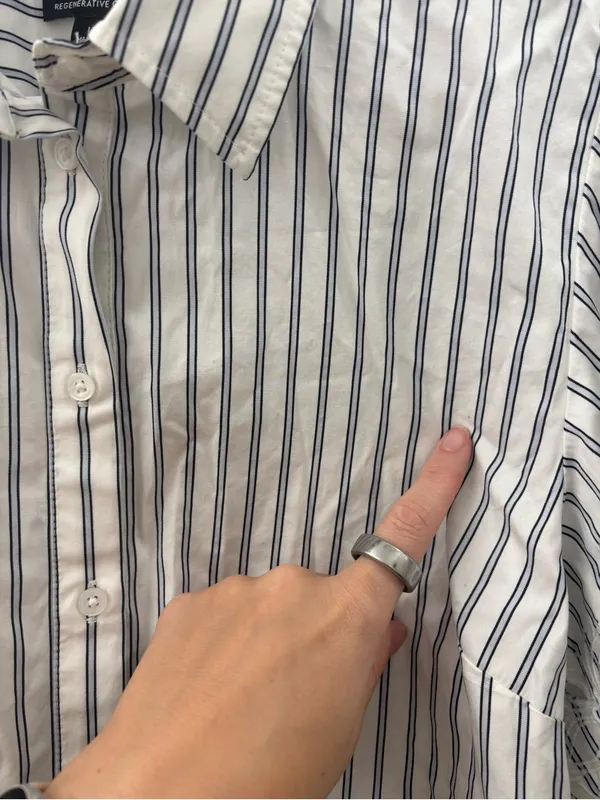J crew eyelet puff sleeve shirt in striped cotton poplin - Image 6