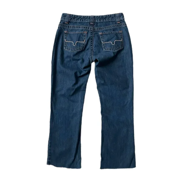 Kimes Ranch Francesca Jeans Cotton Blue Bootcut Raw Hem USA Made Size 4 - Image 3