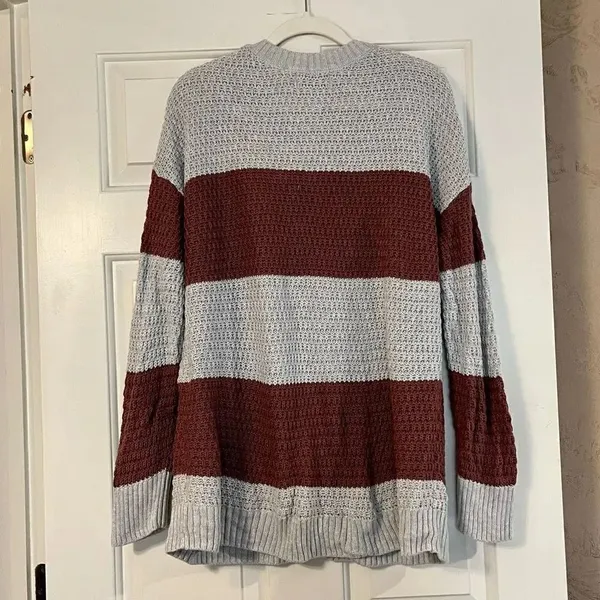 Old Navy Stitchy Pink Stripe Sweater Tunic XL - Image 3