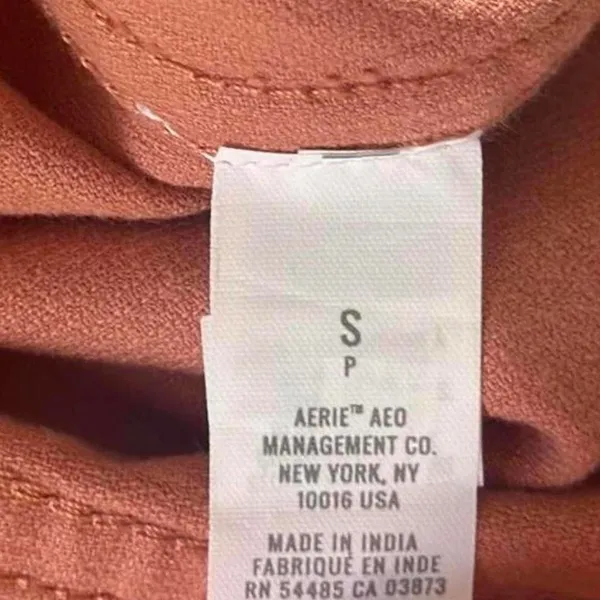Women’s Aerie Hi Waisted A line Corduroy Mini Skirt Orange Small NWT - Image 4