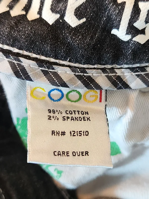 Coogi Black-Gray Distressed Denim Halter Jumpsuit Shorts Size 5/6 - Image 9