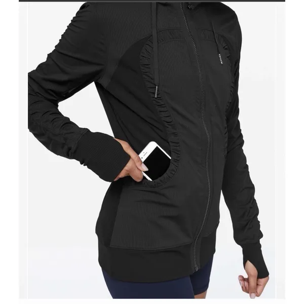 Lululemon Dance Studio Jacket III Reversible Women's 6 Black Heathered Gray R6-2 - Image 13