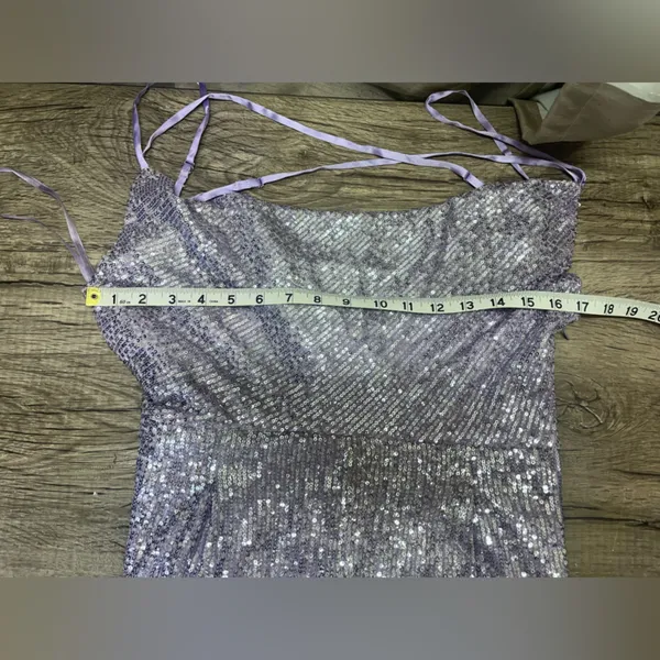 Anthropologie Ranna Gill lavender Sequin Jumpsuit‎ size medium NWT - Image 6