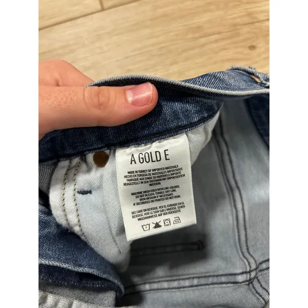 AGOLDE Sophie High Rise Skinny Distressed Jeans Medium Blue A018-843 Size 26 - Image 4