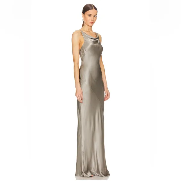 Shona Joy La Lune High Neck Cowl Maxi Dress‎ Sage - Image 8