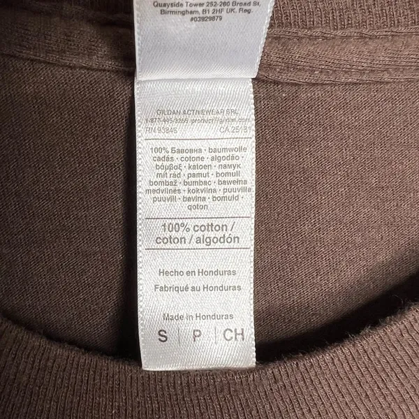 American Apparel Freedom Tattoo Comp Short Sleeve T Shirt Brown Back Graphic Size Small - Image 4