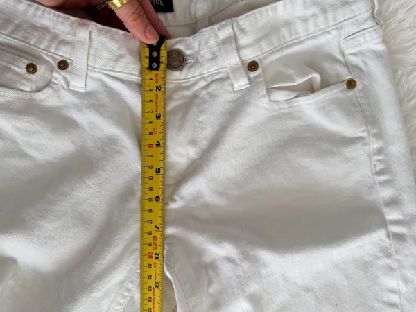 J.Crew Matchstick White Raw Hem Jeans Size 29 Short - Image 7