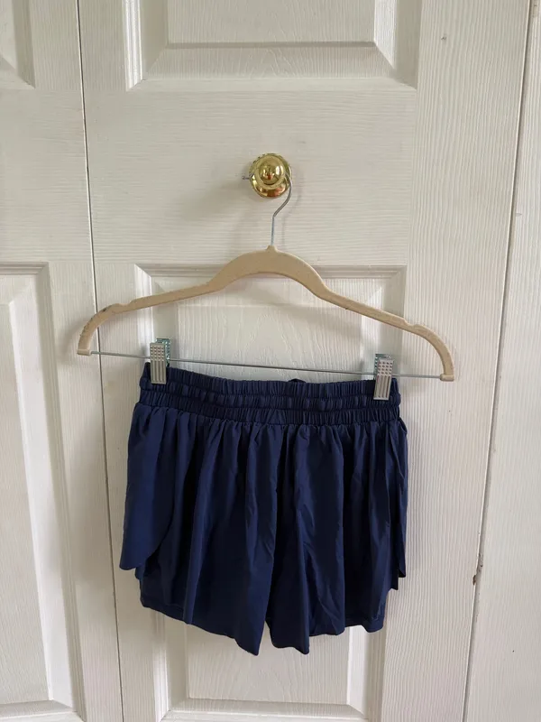 Shein Flowy Shorts Navy  - Image 2