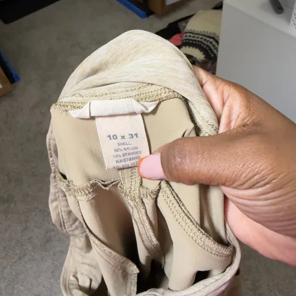 Duluth Trading Co Women Armachillo Cooling Nylon Pants Tan Brown Hiking Utility - Image 12