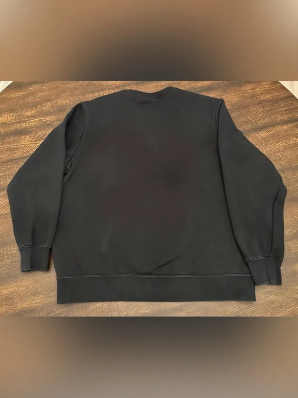 Nike Sweatshirt Womens Small Black Embroidered Gold Chain Necklace Crew Neck - Image 8