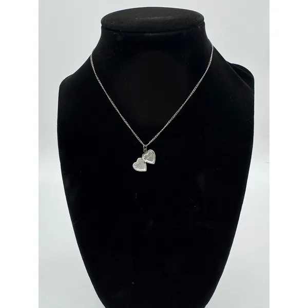 Vintage Heart Locket Necklace 1/20 12K‎ Gold Filled Floral Engraved 9" - Image 3
