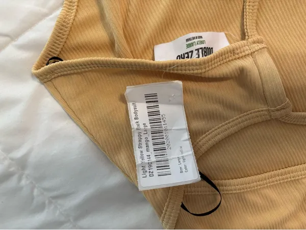 Lane 201 Yellow Strappy Back bodysuit - Image 3