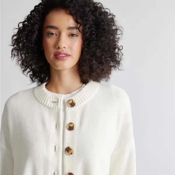 Quince 100% Organic Cotton Cropped Cardigan - Image 6
