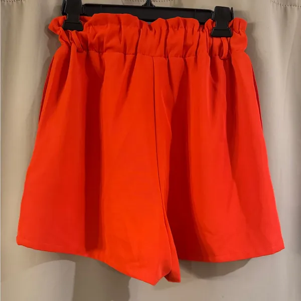 Women's Entro Orange/Red Shorts - Image 2