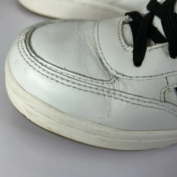 Vans “Lani” size 8 leather vintage white black - Image 14