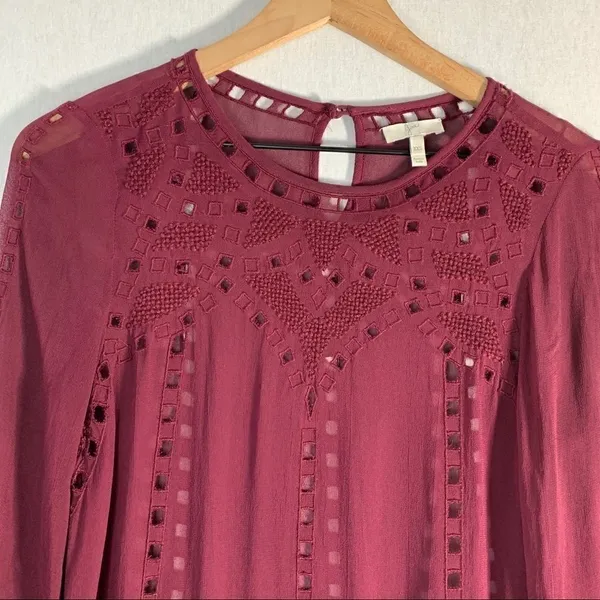 Joie Raisin Gaiane Embroidered Eyelet Blouse - Image 6