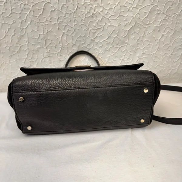 Kate Spade Crossbody Handbag Leather Tote Black Satchel Shoulder Bag - Image 4