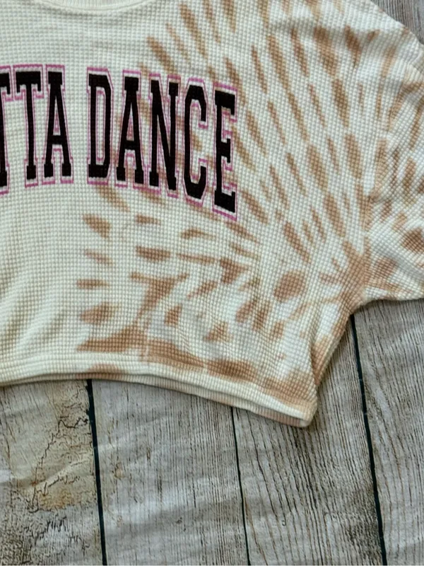Aerie Offline Size XL Women’s Cropped Waffle Knit "Gotta Dance" Tie Dye Top - Image 8