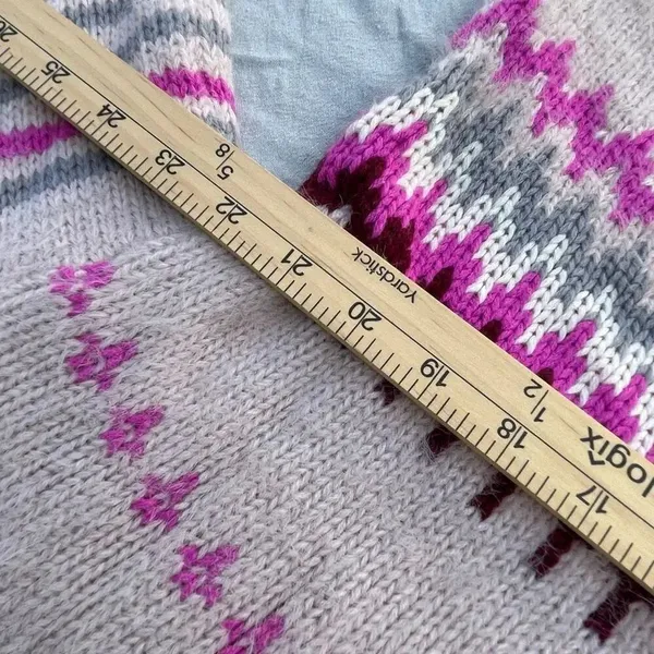 Solutions size L Fair Isle oversized casual sweater Pink Size L - Image 6