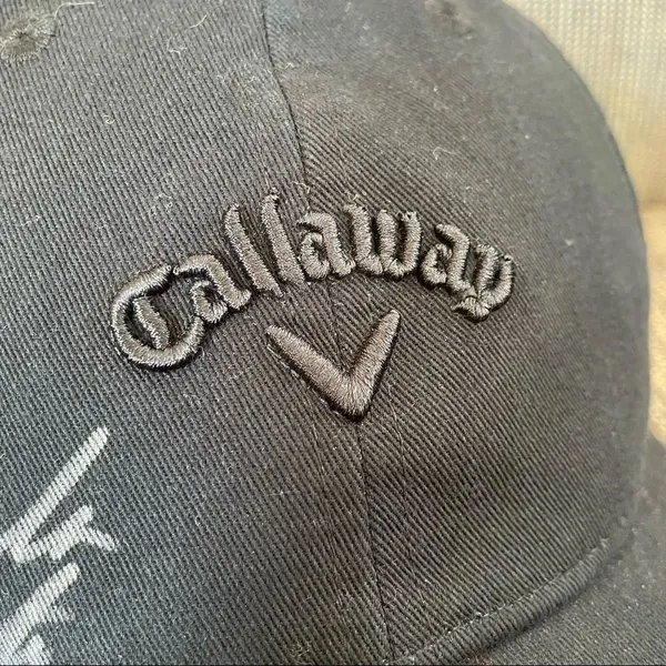 NWT Callaway Heritage Twill Hat Black Autographed by Paula Reto - Image 2