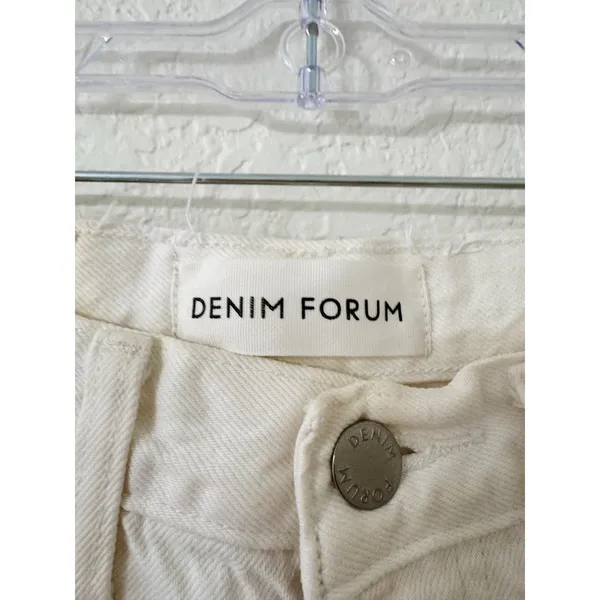 Aritzia Denim Forum The Joni High Rise Loose Jeans 24 White Ecru Straight Leg - Image 5