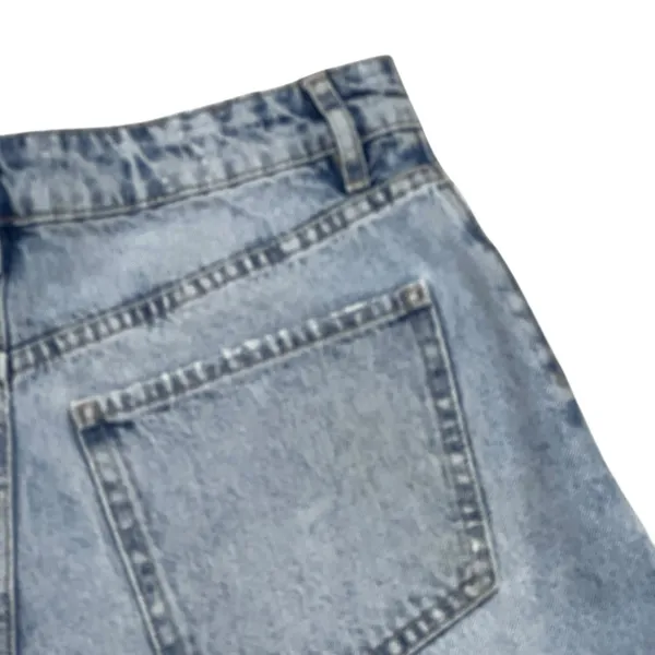 Abercrombie & Fitch Mid Rise Boyfriend Denim Shorts Distressed Raw Hem 6 - Image 5