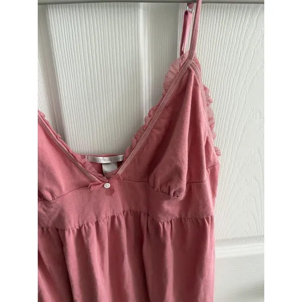 VTG Victorias Secret Slip Dress Large Pink Babydoll Mini 90s Y2K Femme Girly - Image 3