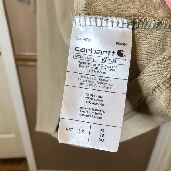 Carhartt Loose Fit Cotton Pocket T-Shirt Tan XL - Image 4
