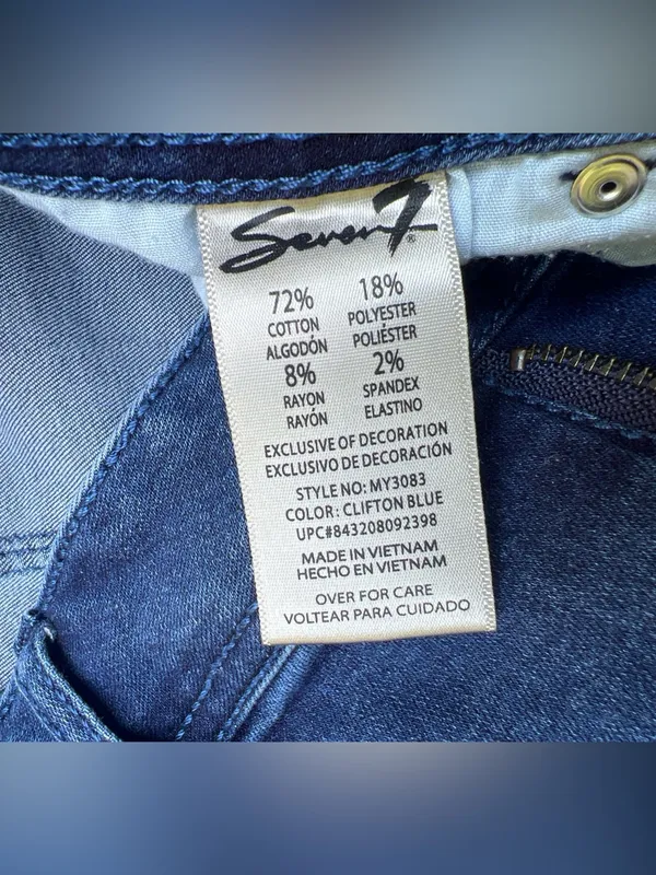 Seven7 Women’s Blue Denim Casual Stretch 5 Pocket Streetwear Bermuda Shorts|Sz:6 - Image 13