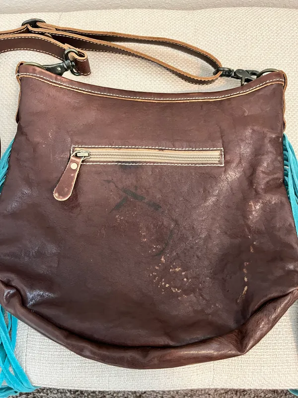 Myra Bags Leather Tooled Crossbody Purse - Image 3