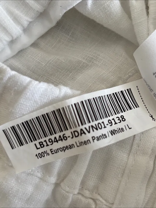 Quince 100% European Linen Pants White Large - Image 9