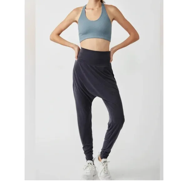 Free People Echo Harem Pants Black XS High Rise Relaxed Tapered New - Image 2
