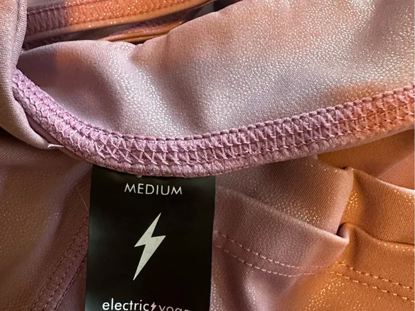 Electric Yoga pink sparkle set top with bra (large) and leggings medium) $160 - Image 10
