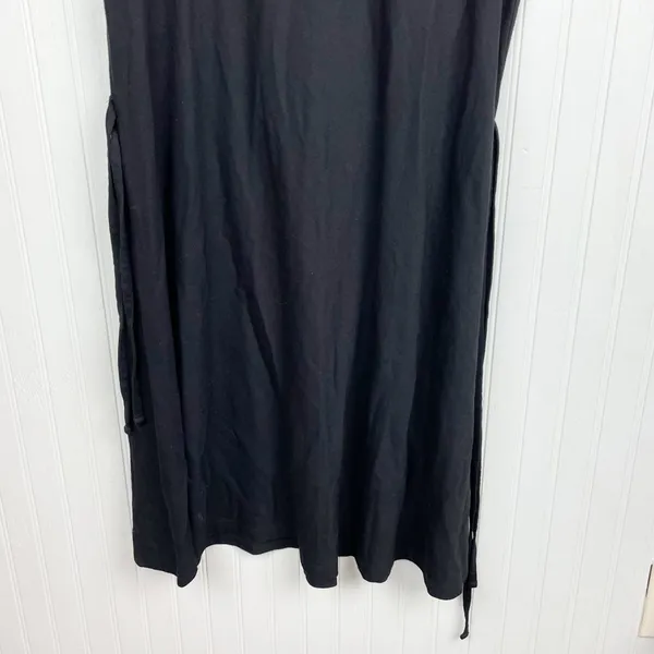 Theory Vormond K Atmos Light Dress Black Tie Waist Lagenlook Short Sleeve Medium - Image 6