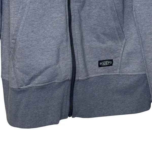 KEEN‎ Womens Jacket Full Zip Hoodie Drawstring Fleece Outdoor Pockets Gray Large - Image 3