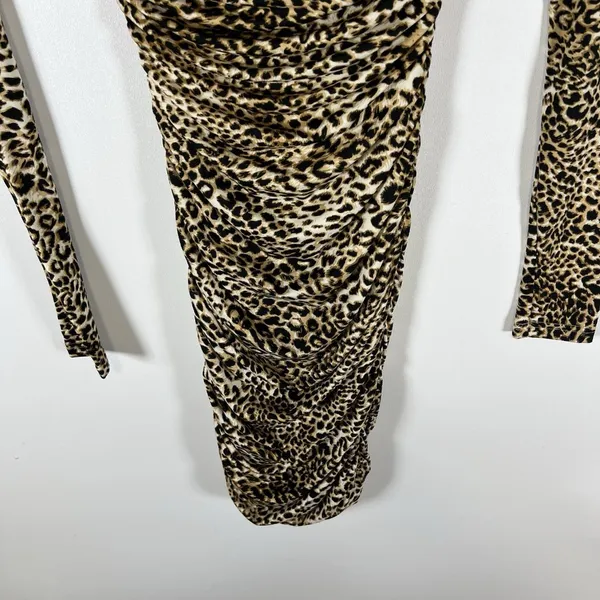 SNDYS x Revolve Skin Leopard Bodycon Maxi Dress Size XS Sexy Designer‎ Going Out - Image 8