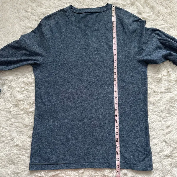 Lululemon Top Long Sleeve Crewneck Heathered Blue - Image 9
