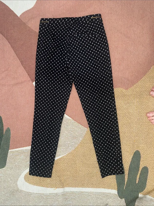H&M Black and White Straight Leg Pants - Image 7