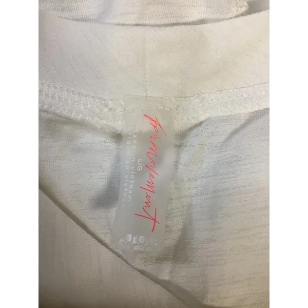FP Movement Free People Happiness Runs Tank Top White OB1964105 Womens Large - Image 6