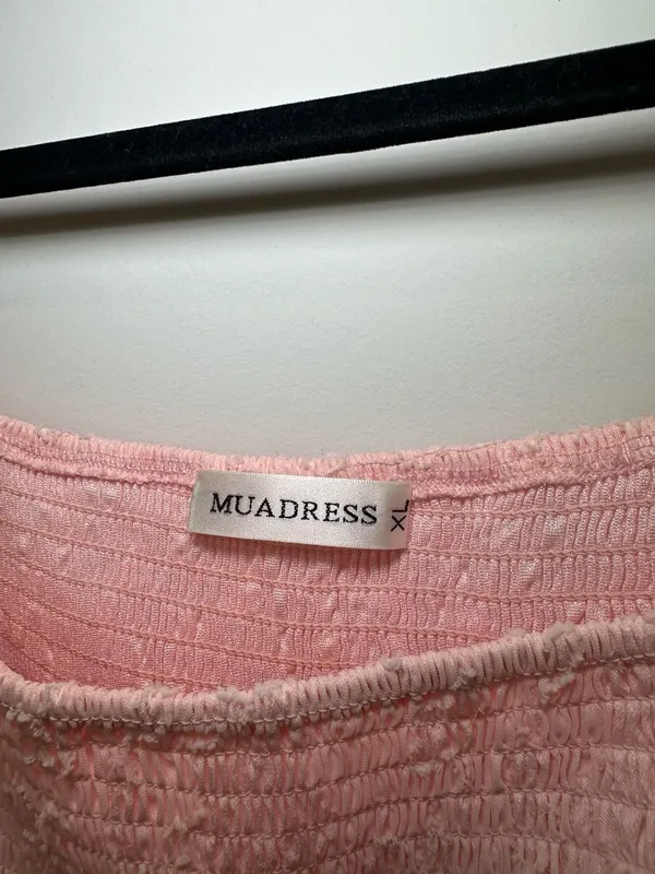 Midi Dress Size XL Pink Smocked Long Sleeve - Image 2