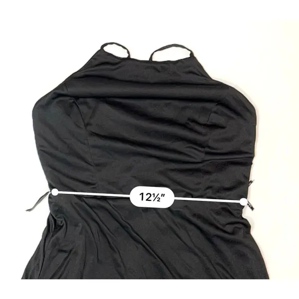 Lulu's Black Criss Cross Back Chiffon A-line Long Maxi Dress SMALL Pageant Prom‎ - Image 8