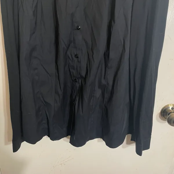 Collared Silk Button Down Blouse - Image 3